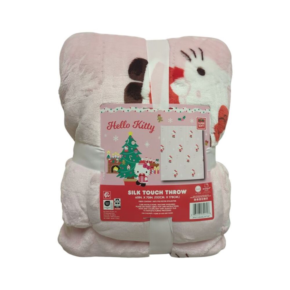 Hello Kitty - Jay Franco Licensed Silk Touch Polyester Fleece Throw Blanket, 60"